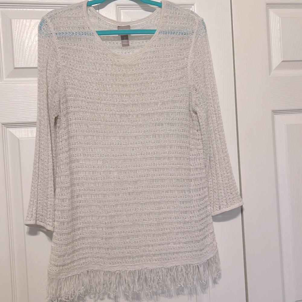 Chico’s Crochet Overlay Top